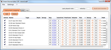 Drumset Editor