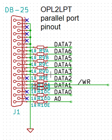 OPL2LPT PINOUT